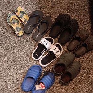 Under Armour Black and White Sandals